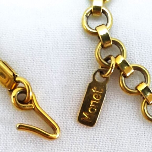 VINTAGE DESIGNER FASHION NECKLACE ~ LOVE KNOT LARIAT DROP DANGLE ~ MONET - Picture 5 of 7